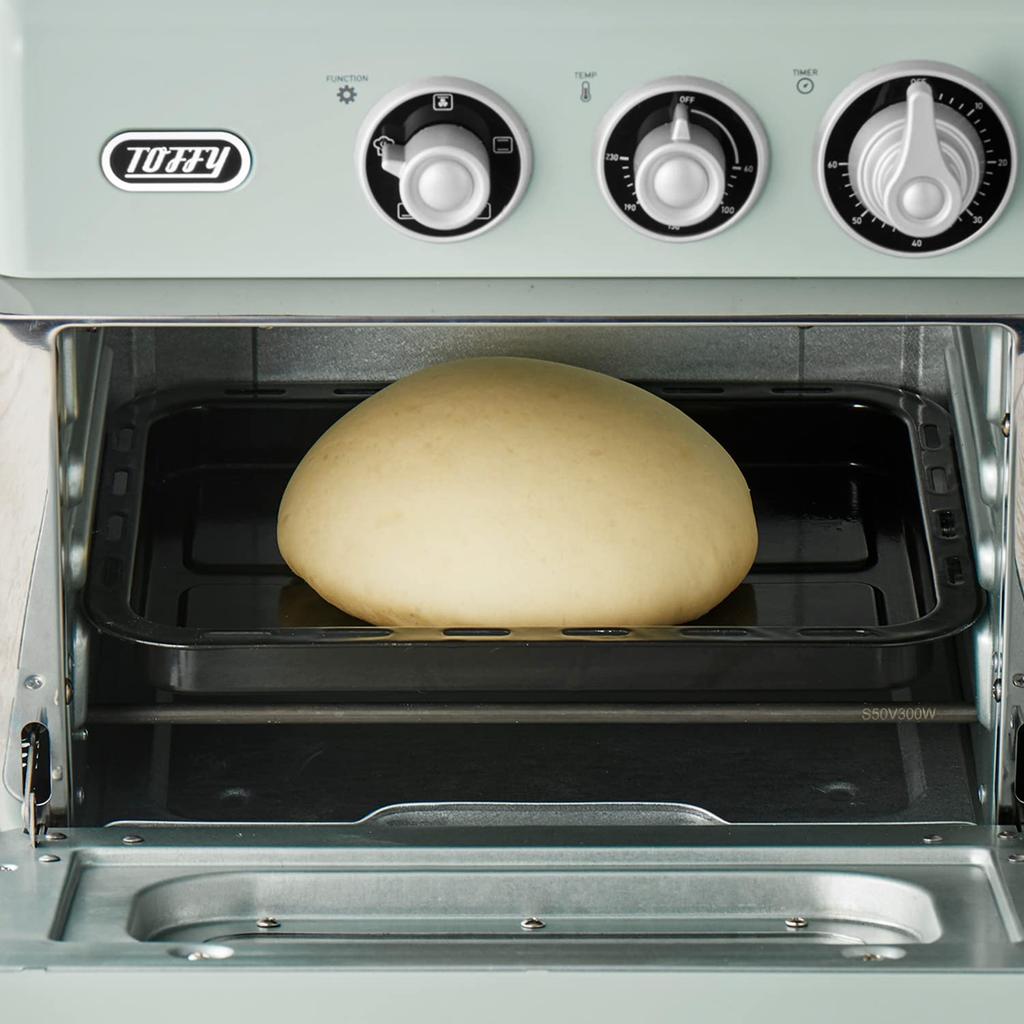 Brødrister stekeovn stekeovn grill sakte baking gjæring dampfunksjon retro [Toffy] Ikke-steikt K-TS5 5-i-1 ikke-steikt K-TS5-PA