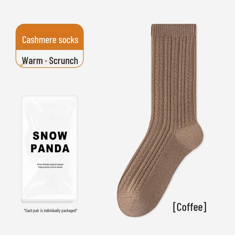 Damen Kuschelsocken aus Wolle - Dick, Warm, Einfarbig für Herbst/Winter Hausbekleidung