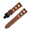 Retro Farbwechselnde Erste Schicht Öl Wachs Lederarmband Schmetterlingsverschluss Uhr, Einfach zu Installieren 22mm Kalbsleder Dünnes Armband