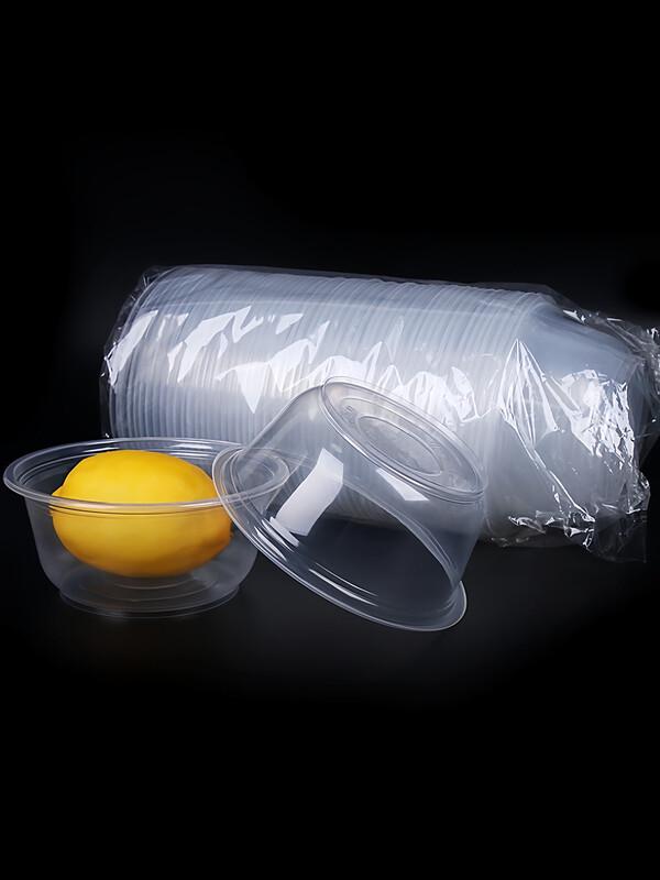 Disposable Plastic Round Bowls with Lids
