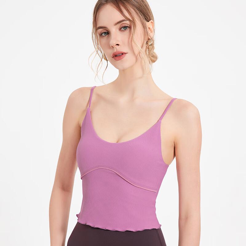 Женский padded топ-майка для йоги OEING с оборкой на спине S