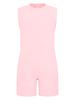 3Pcs Kids Special Needs Adaptive Jumpsuit Round Neck Sleeveless Back Invisible Zipper Solid Color for Easy Dressing Daily Care
