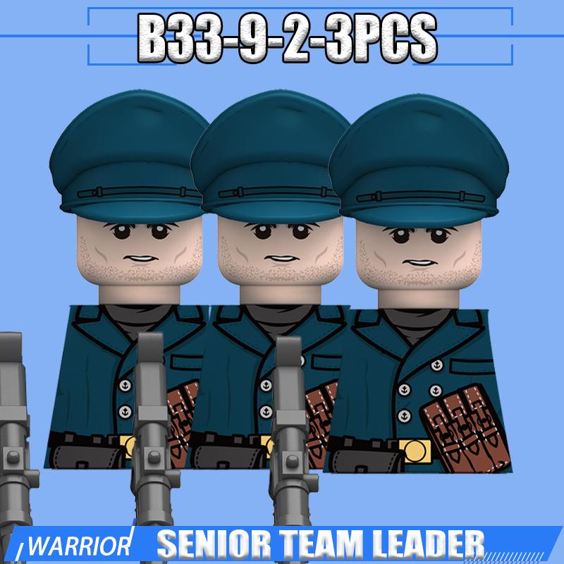 WW2 Military Navy Soldier Figures Building Blocks Leader Army Warrior Boat Commander Artillery Accessories Gun Bricks Toys Gifts