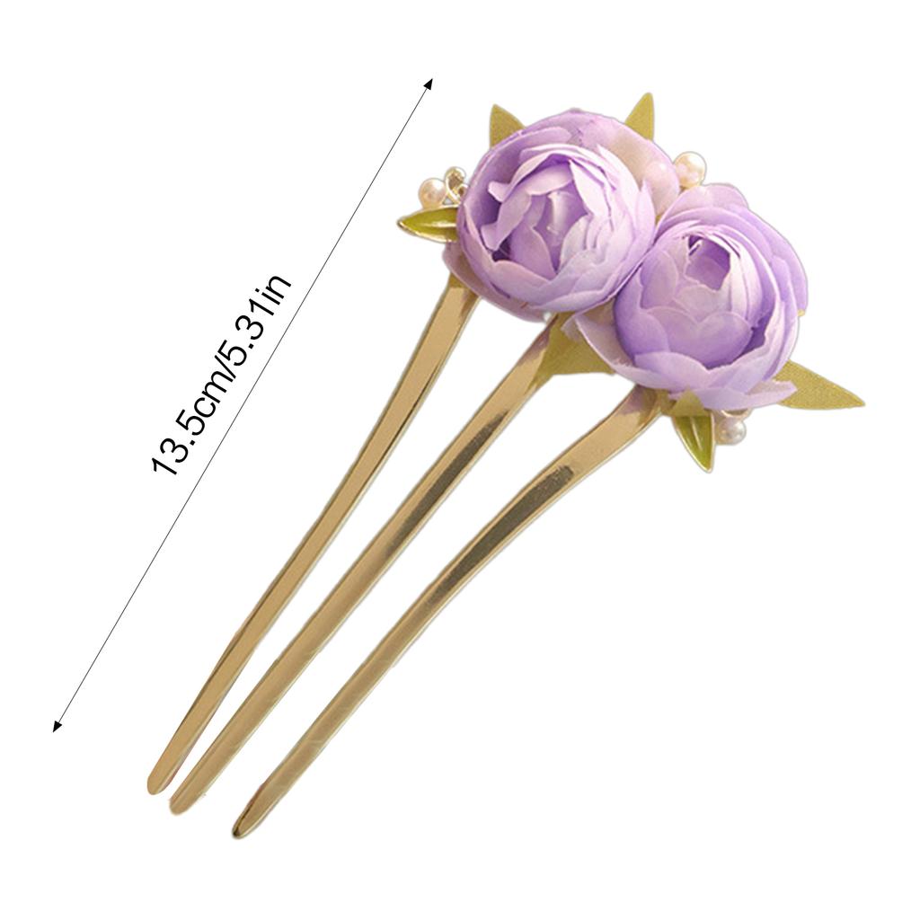 Agrafe de Păr Chinezești Accesorii de Păr 3 Dinți Aliaj Clasic Agrafe de Păr Florale pentru Femei Fete Accesorii Coafură