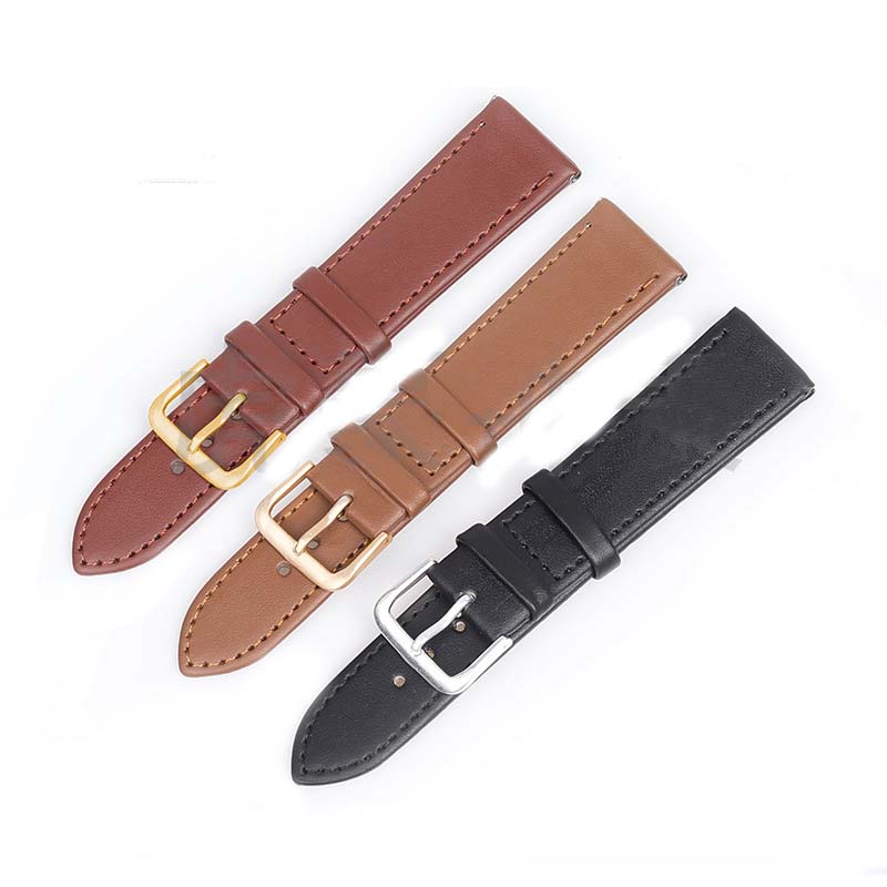 Cheap Pu Watchbands Handling Of Watch Straps 12Mm/14Mm/16Mm/18Mm/20Mm/22Mm Coffee Black Brown
