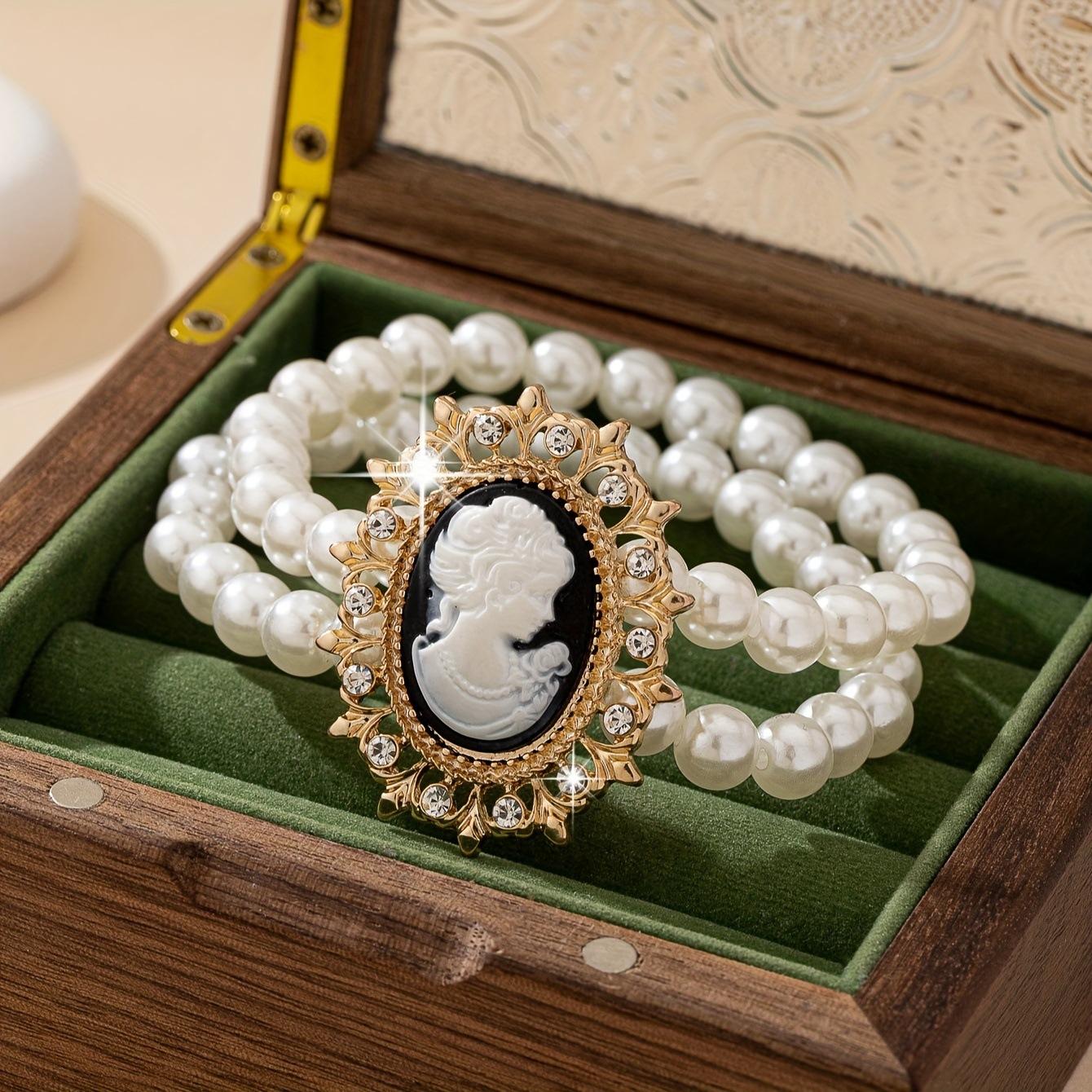 Европейский двухслойный браслет с имитацией жемчуга, красивый, классический, модный, женский, с изысканными бусинами