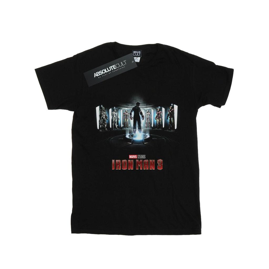 Marvel Studios Mens Iron Man 3 Poster T-Shirt