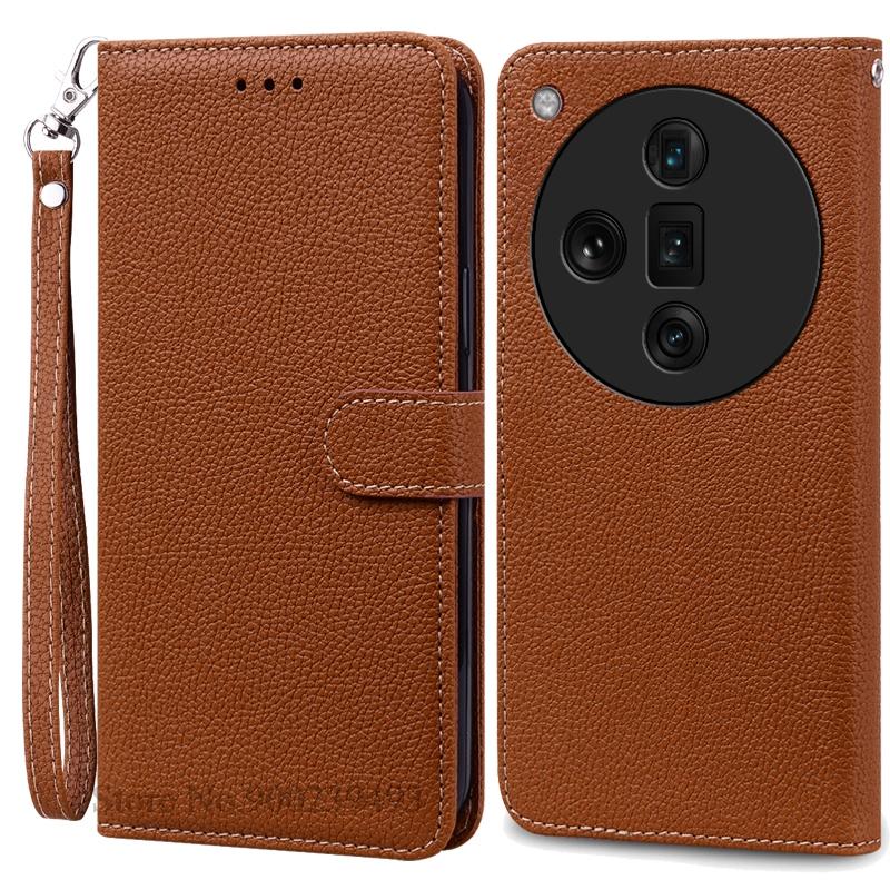 For OPPO Find X7 Case Leather Wallet Flip Case For OPPO Find X7 Ultra Case Soft Silicone Cover Coque Fundas Shell