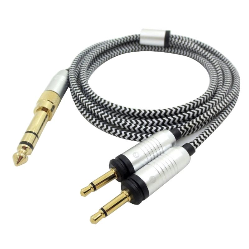 Cavo per cuffie Filo OFC per cuffie Focal ELEGIA Spina da 3,5 mm e 6,35 mm a doppio spinotto da 3,5 mm Cavo maschio 150 cm/59,06 pollici