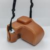 Sac pour appareil photo en cuir PU pour Olympus EPL5 EPL6 E-PL5 E-PL6 E-PM2 Étui de protection Couverture complète du corps avec sangle