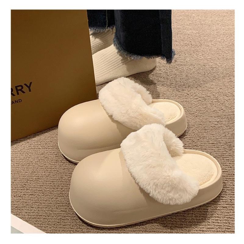 Waterproof Cotton Slippers Women's Autumn and Winter Indoor Home New Thick-bottomed Non-slip Men's Cotton Slippers Outer Wear