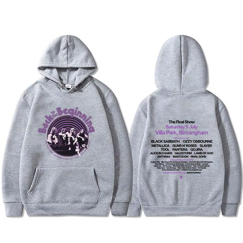 Heavy Metal Rock Band Black Sabbath and Ozzy Osbourne Back To The Beginning Hoodie Men Women Gothic Oversized Hoodies