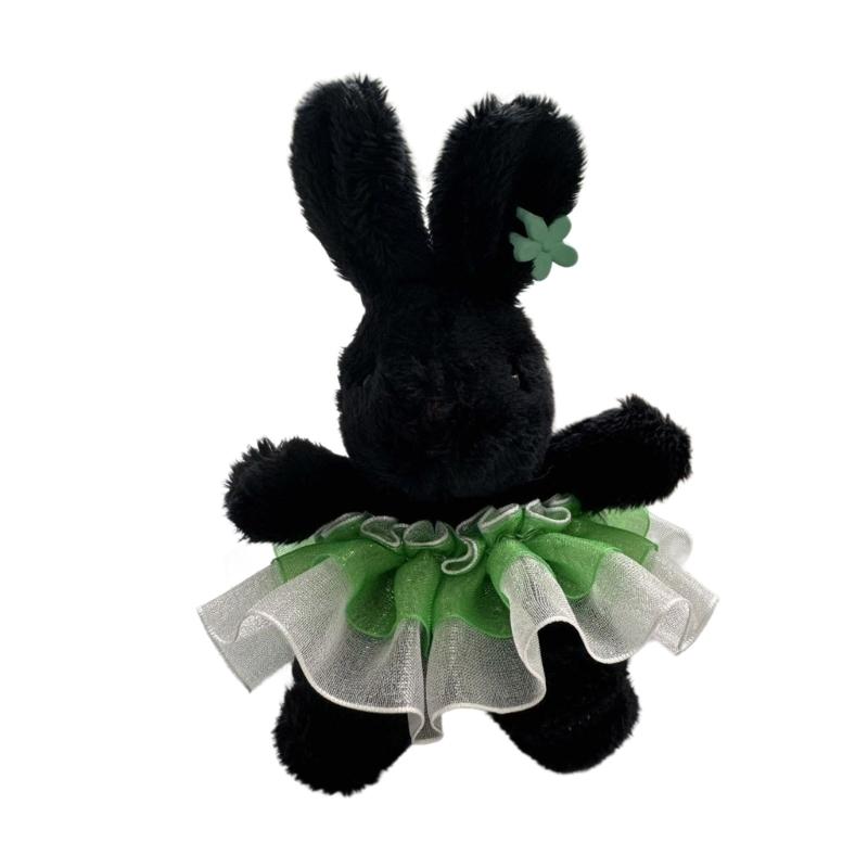 Lovely Rabbits Toy Keychain Soft Plush Pendant Key Chain Cartoon Animal Shaped Keyrings Ornament Stylish Bag Charm