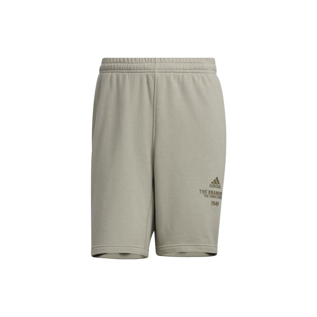 Adidas Verbiage Shorts With Logo Men Shorts Pebble Silver-Gray IP3933
