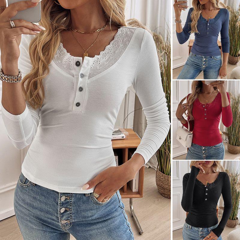 

2025 Temperament Threaded Button Knitted Long Sleeved Top Burgundy L