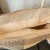 Woven Straw Tote Bag with Beaded Tassel and Open Top Design for Summer Beach or Casual Daily Use