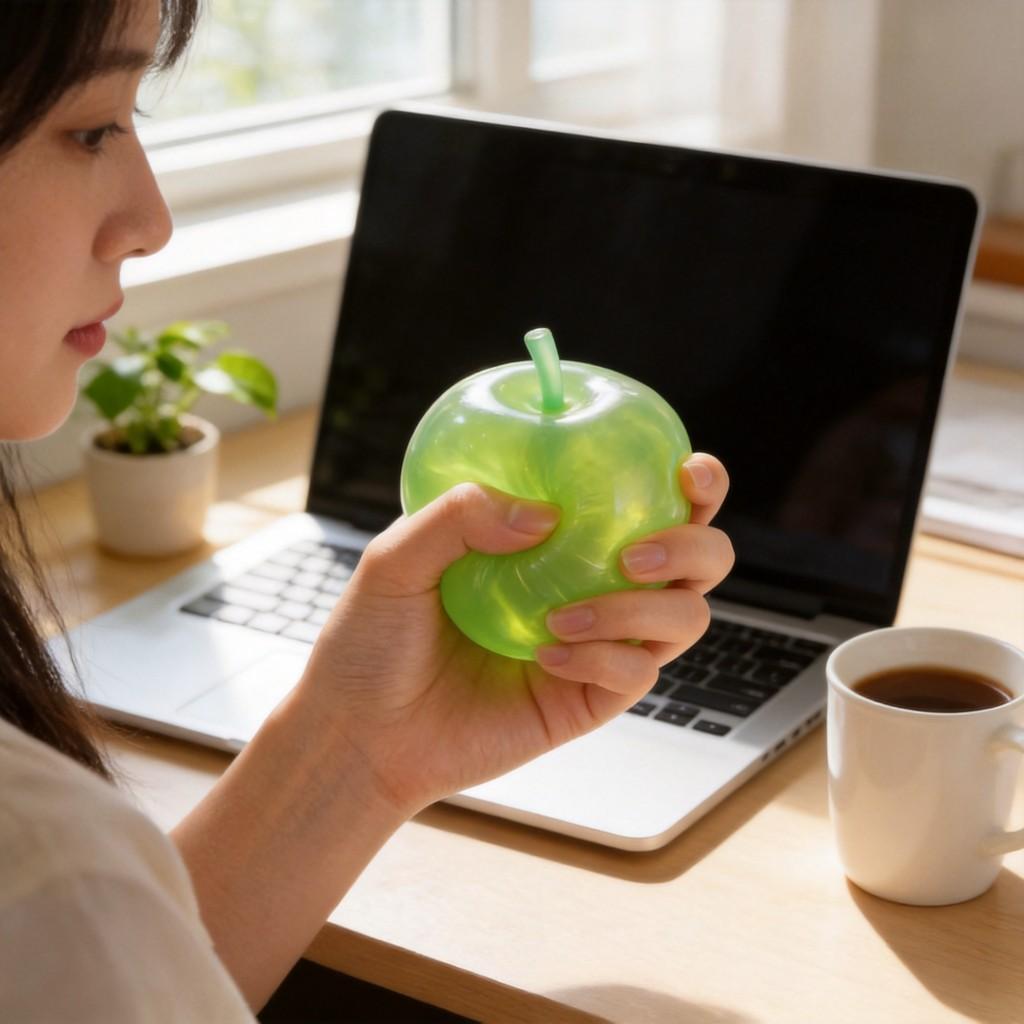 Green Stress Relief Toy With Slow Rebound Tpr For Adults And Kids
