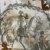 HERMES NAPOLEON Napoleon silk Calle 90 scarf pink silk Women Used