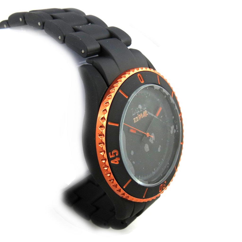 LULU CASTAGNETTE [N2310] - Designer Watch 'Lulu Castagnette' Black Orange
