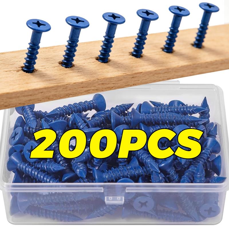 Concrete Cross Flat Head Screws Carbon Steel Self Drilling Screws High-Strength Self Tapping Screw Kit Woodworking Fasteners Set
