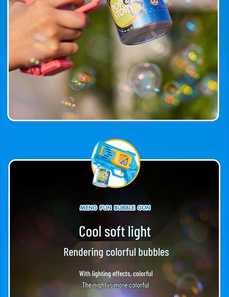 Leak-Proof Automatic Bubble Gun Toy: Light-Up for Kids - Ideal Christmas or Birthday Gift