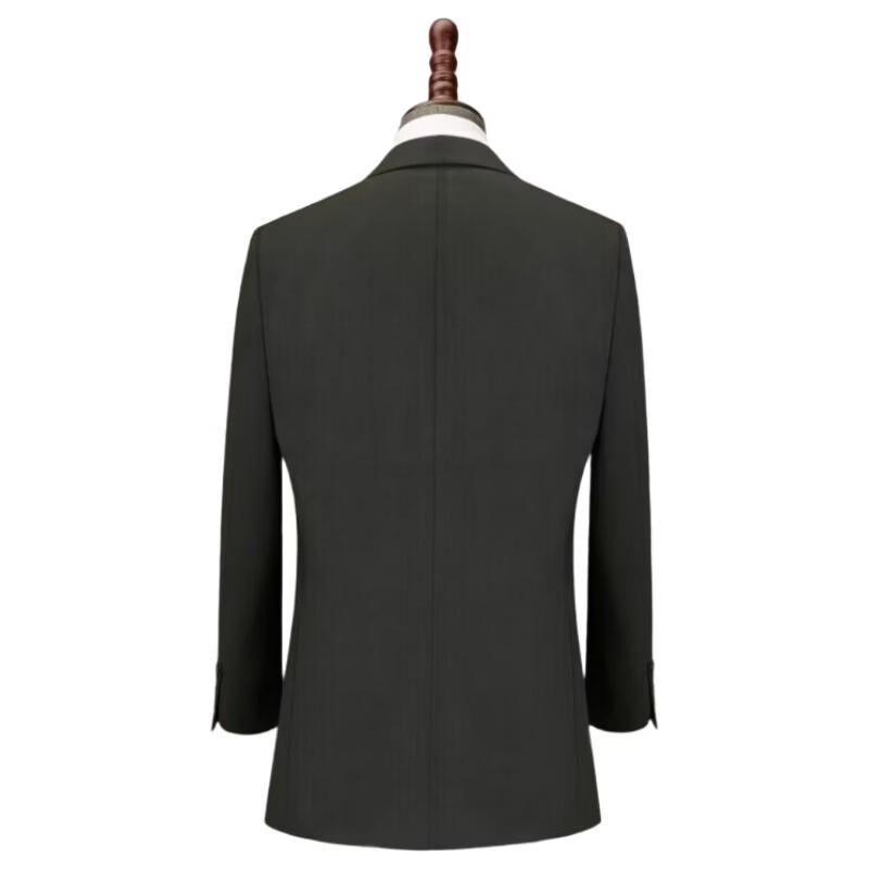 Мужской черный костюм YSDL 50% шерсть 46B