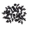 50Pcs Universal Car Bumper Fender 8Mm Hole Plastic Rivets Fastener Screw