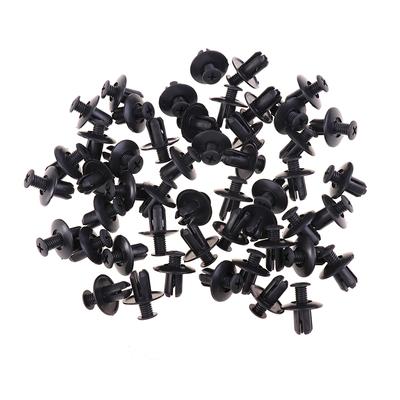 50Pcs Universal Car Bumper Fender 8Mm Hole Plastic Rivets Fastener Screw