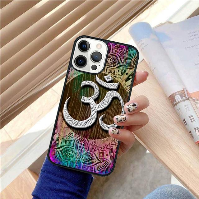 Aum om Namaste Symbol Zen Yoga Phone Case Cover For iPhone 17 Air 15 16 Pro Max 14 13 12 11 Pro Max Plus