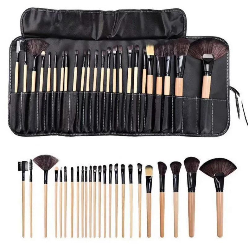Gift Bag Of 24 Pcs Makeup Brush Sets Professional Cosmetics Brushes Eyebrow Powder Foundation Shadows Pinceaux Make Up Tools