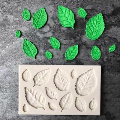Rose Leaves Embellisment Silicone Fondant Mould Cake Decor Sugar Chocolate Mold