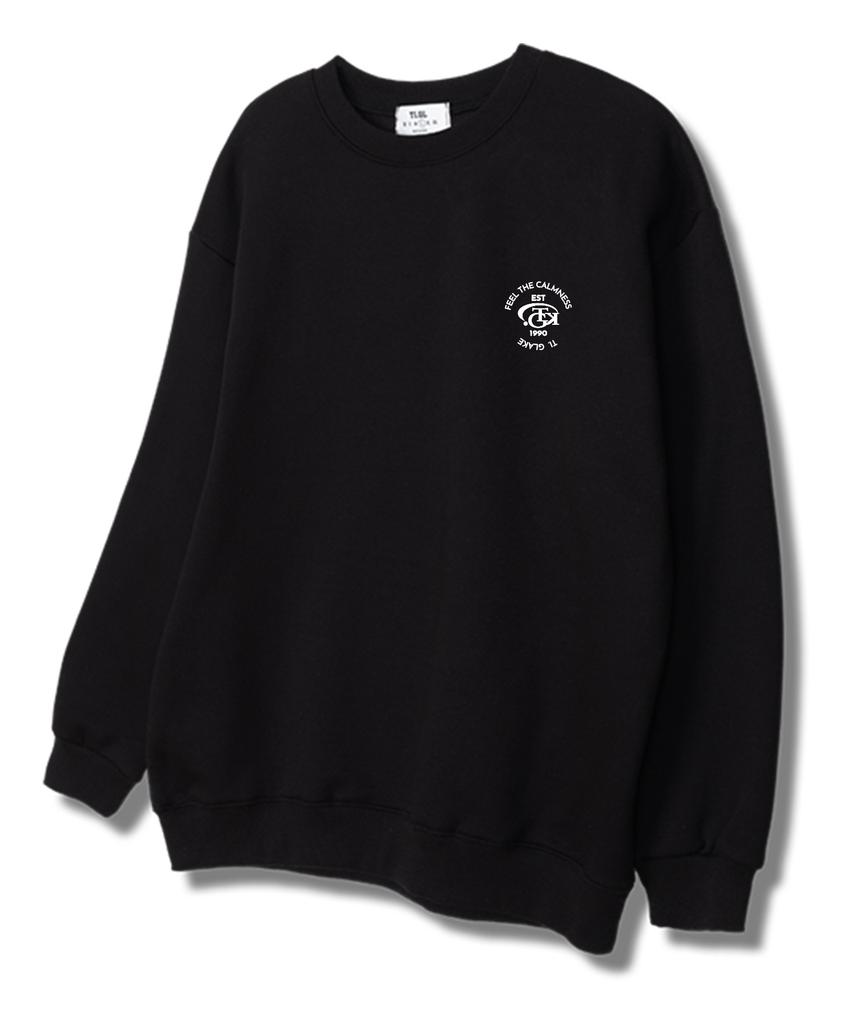 TI.GLAKE Tk Club Black Sweatshirt [Fleece Lining]