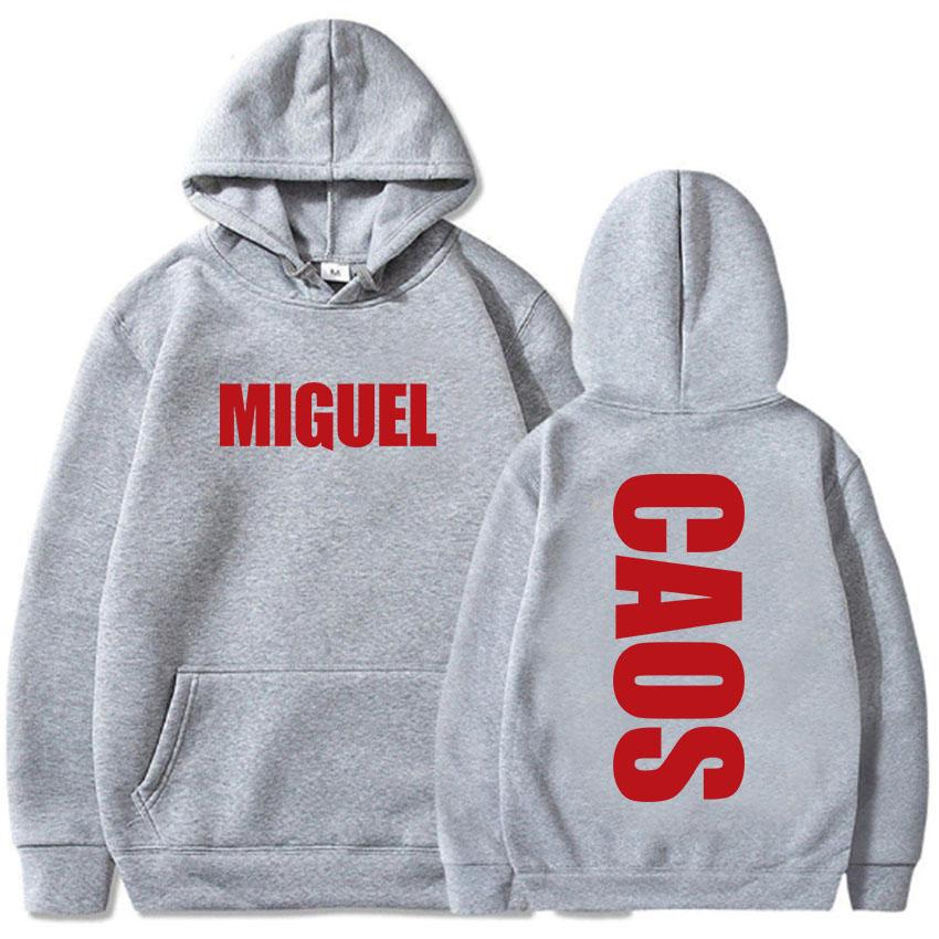 MIGUEL CAOS Album Hoodies Unisex Streetwear Long Sleeve Fleece Winter Hooded Sweatshirts Graphic Printing Clothing Pullover