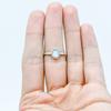 Minimalist Citrine Ring: 925 Sterling Silver, Yellow Gemstone