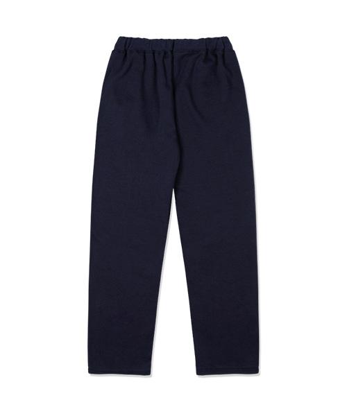 NTET [Fleece Lined] Plain Straight Pants Navy