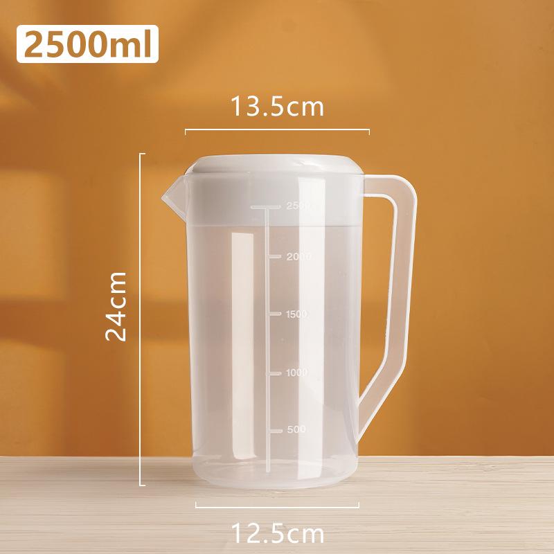 Large Capacity 5L Cold Water Pitcher, High Temperature Resistant, with Measuring Scale – Ideal for Milk Tea Shops and Tea Brewing.