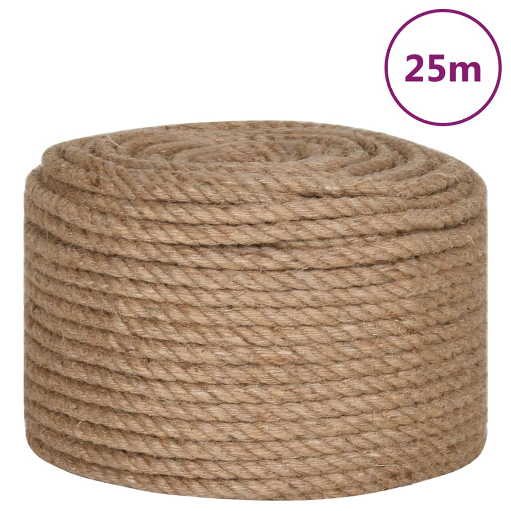 Vidaxl Sznur Jutowy, 25 M Długości, 10 Mm Grubości