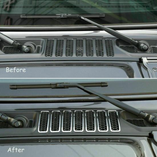 For Jeep Hood Vents Cover Trim Decor Cover for Jeep Wrangler JL JT Accessories C