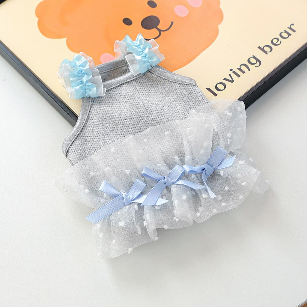 Pet Clothes Spring and Autumn Small Dog Puppy Happy Dog Cat Warm and Comfortable Clothing Seersucker Camisole