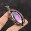 Mystic Fire Labradorite Pendant Copper Wire Wrapped Pendant Labradorite Gemstone Jewelry Handmade Pendant Copper Wire Jewelry Gift For Women