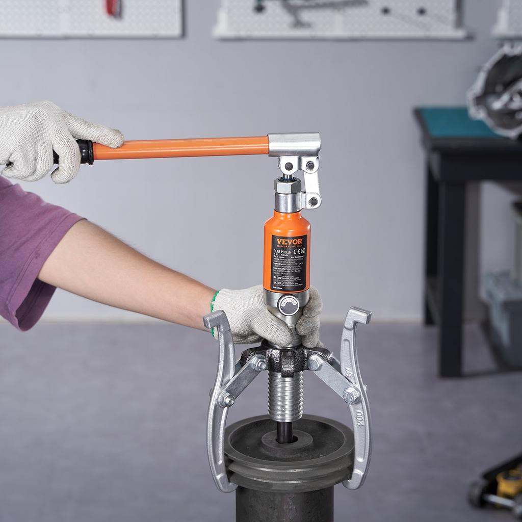 VEVOR Hydraulic Gear Puller, 5 Ton Max Capacity Wheel Bearing Pulling Separator, 2 or 3 Jaws Puller, Vertically and Horizontally