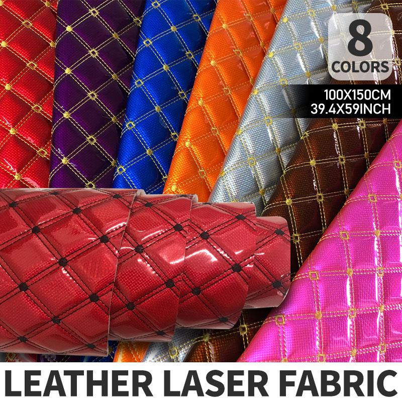 Embroidered Thick Sponge Artificial PU Leather Fabric For Upholstery Furniture Car Floor Background Door Decor Faux Leather