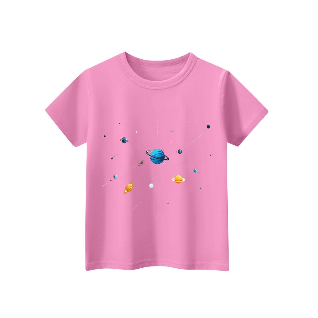 Children's Short Sleeve Neck T-Shirt Animal Print Daily Casual Top