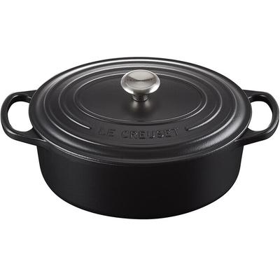סיר צלייה Le Creuset Signature אובלי 29 ס"מ שחור 4.7 ליטר (21178290000430)