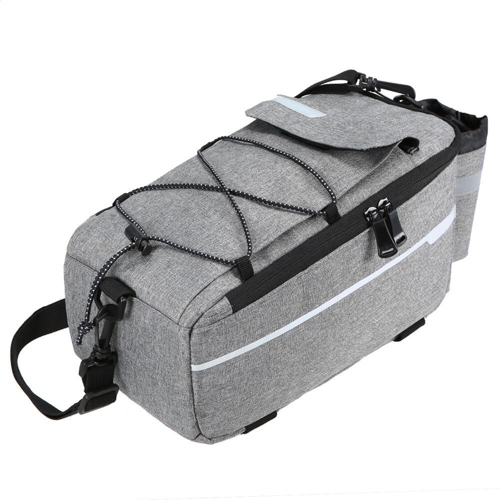 

Insulated Bicycle Rear Rack Bag Big Capacity Bike Trunk Bag Bike Pannier Bag Bike Rear Seat сірий