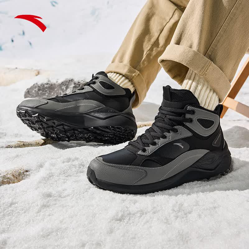 Anta Men's Warm Fleece-Lined Winter Snow Boots