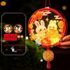 Cute Bunny Lantern Cartoon Handheld Rabbit Flower Lantern Mid Autumn Lantern  Holiday Decoration