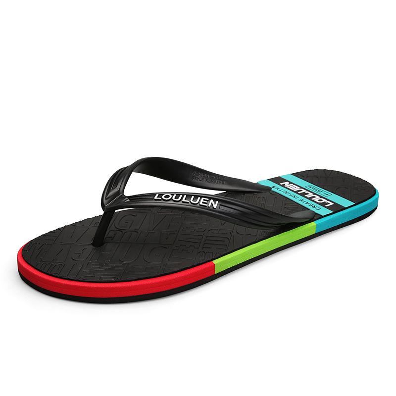 

Men s flip-flops summer new outer wear seaside beach shoes boys Korean version non-slip and wear-resistant pinch foot trendy slippers 39