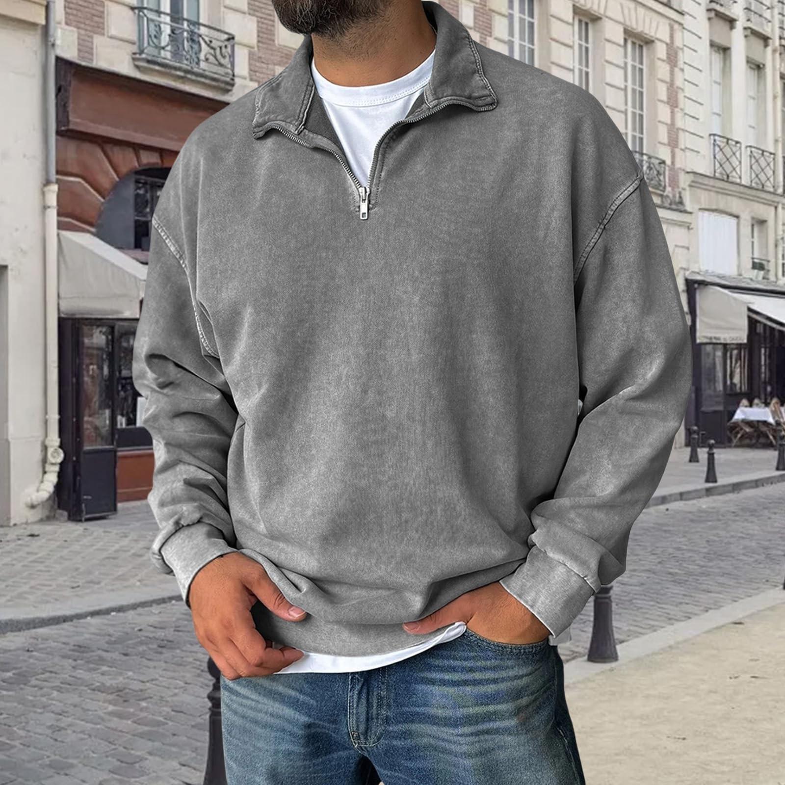 

Толстовки для мужчин с длинным рукавом повседневный пуловер теплые зимние L