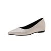 Inner height increase 2025 spring new color simple versatile soft sole single shoes pointed flat shoes versatile commuter light mouth shoes